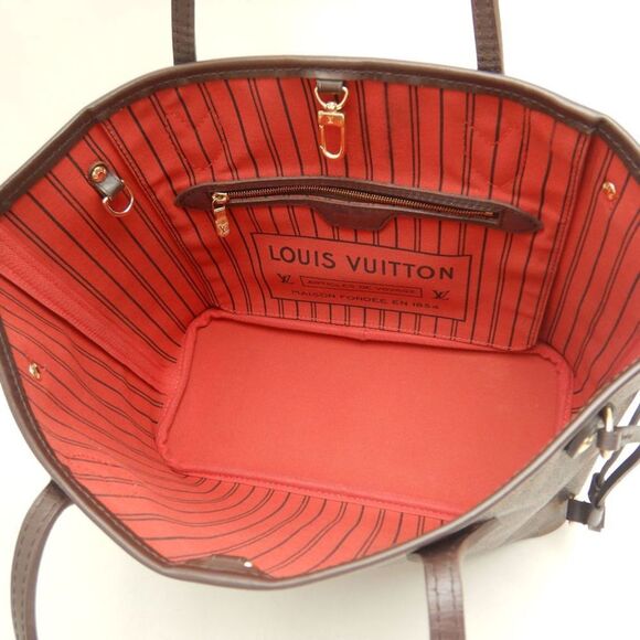 LOUIS VUITTON Brown Damier Neverfull PM Tote Bag - Picture 8 of 10